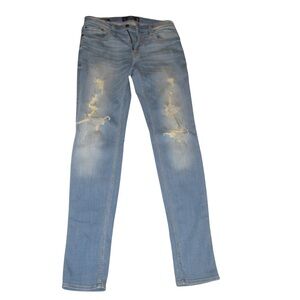 Hollister Men's Faded Blue Ripped Jeans